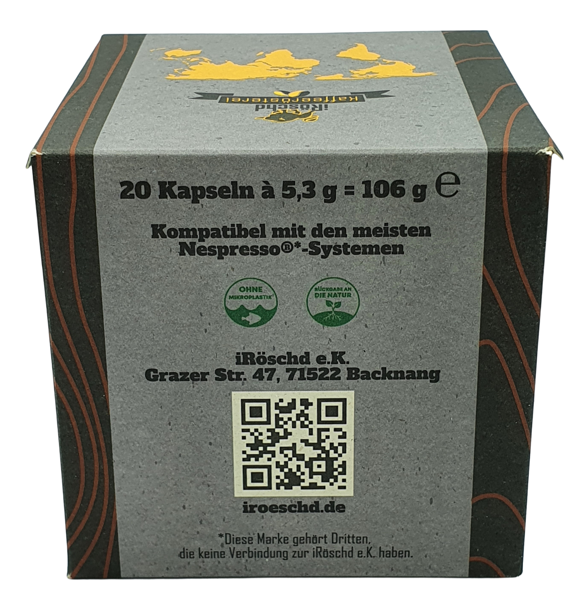 Spezialitätenkaffee (Specialty Coffee) in Holzkapseln für Nespressomaschinen. Sie lassen sich in der Biotonne entsorgen. 100% nachhaltig und nachwachsend.